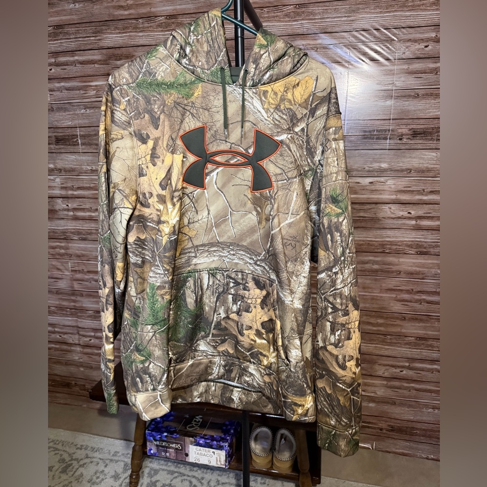 Under Armour Green and Brown Camo Hoodie